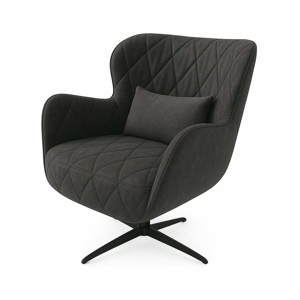 Fotoliu catifea GRI | model ENA