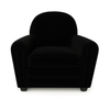 Fotoliu catifea NEAGRA | model MARA