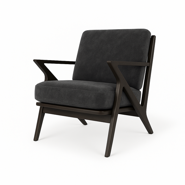 Fotoliu catifea GRI | model ROA