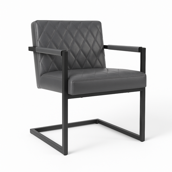 Scaun piele GRI | model BADSAAL SALINO