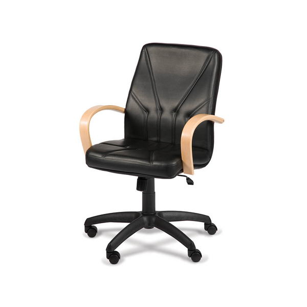 Scaun birou piele NEAGRA | model BETA