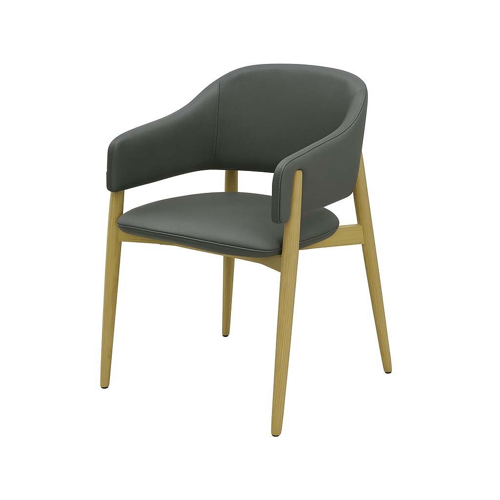 Scaun piele VERDE | model ALMA