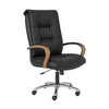 Scaun de birou piele NEAGRA | model BIG STAR P