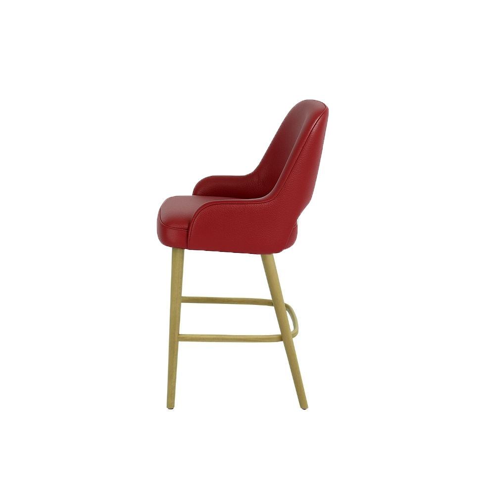 Scaun bar piele naturala BEJ | model HUGO