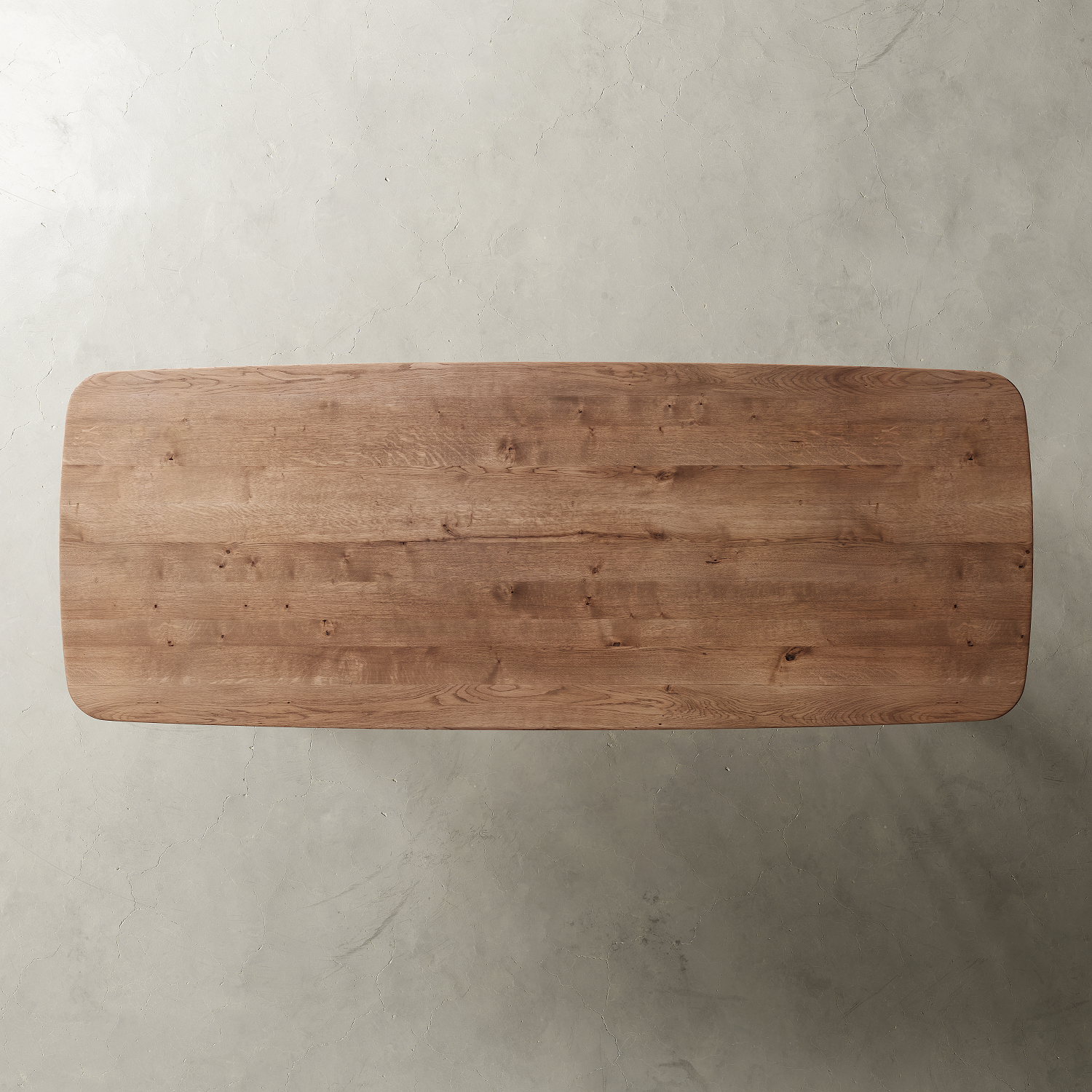 Semi-oval oak table and steel legs • MIKA model