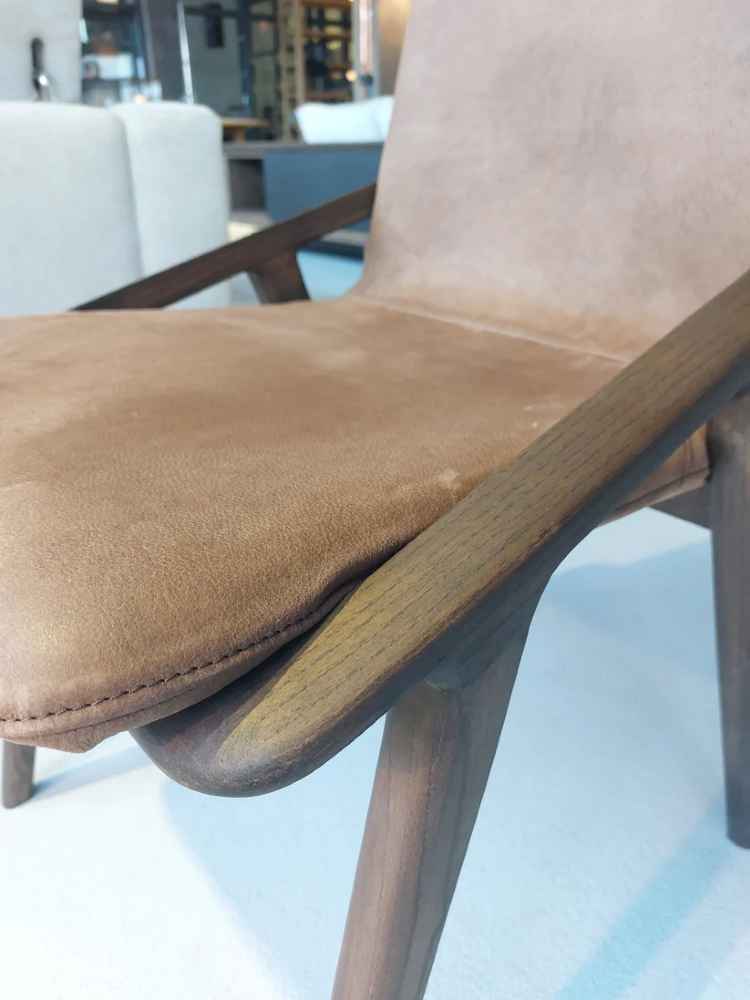 Scaun din piele sierra si lemn ✔ model Max