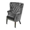 Fotoliu chesterfield catifea GRI | model ODI - eScaun.ro