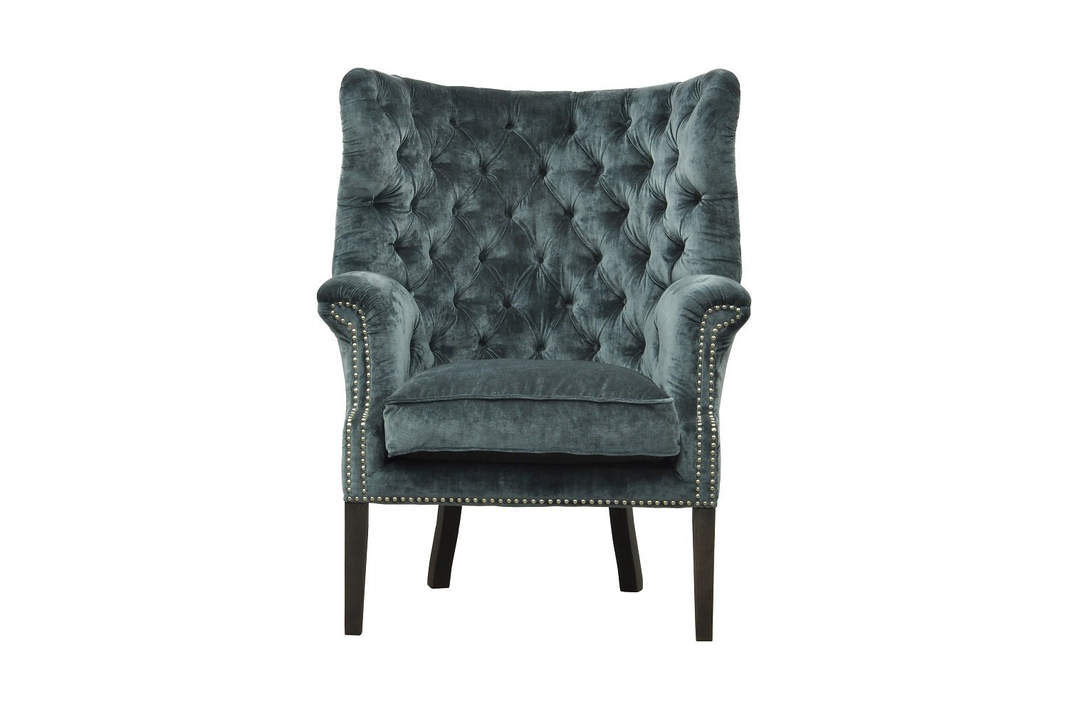 Fotoliu chesterfield catifea GRI | model ODI - eScaun.ro