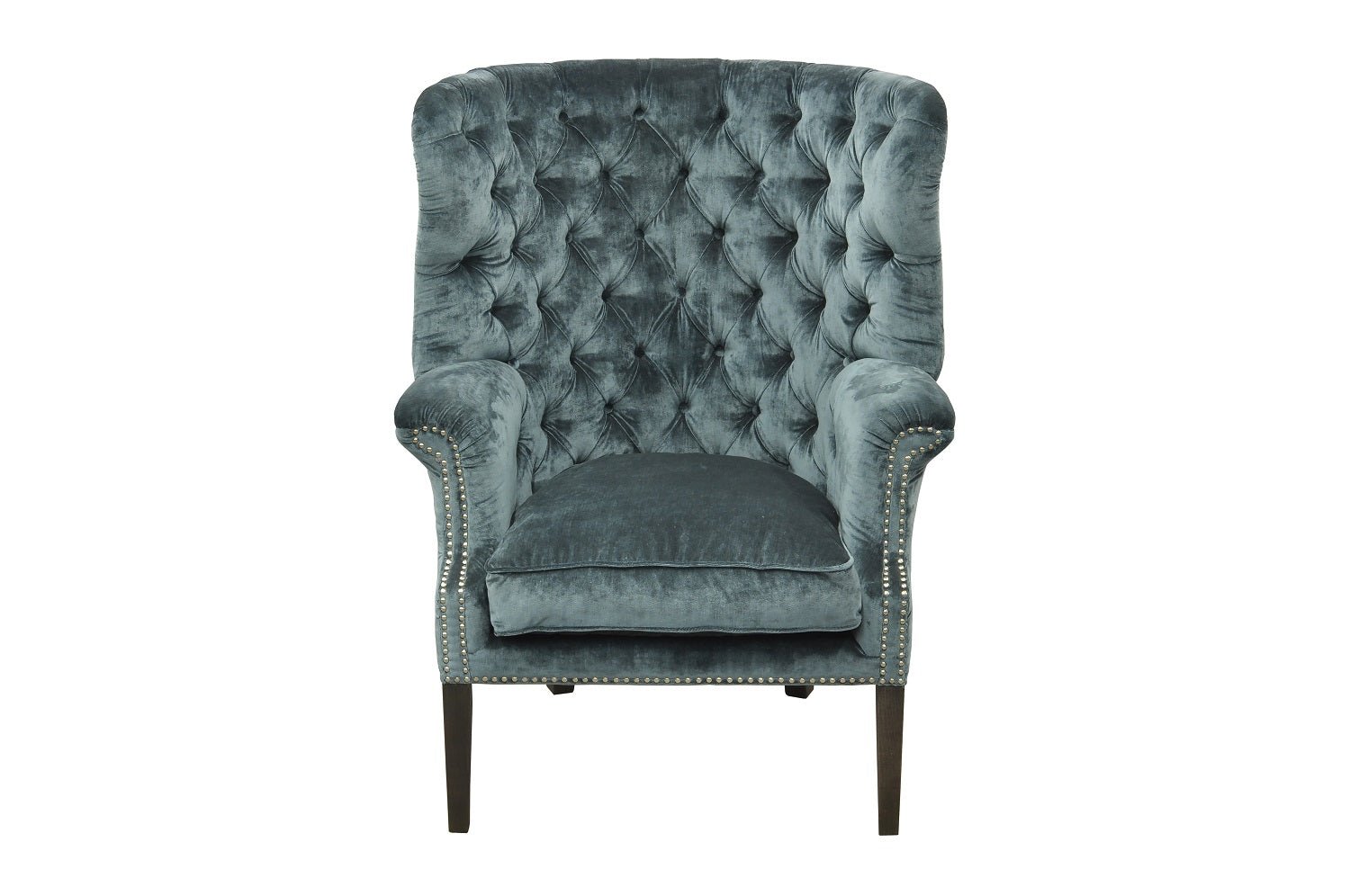 Fotoliu chesterfield catifea GRI | model ODI - eScaun.ro