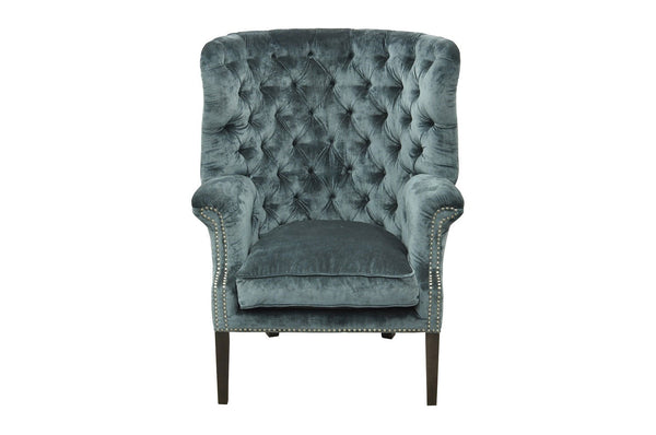 Fotoliu chesterfield catifea GRI | model ODI - eScaun.ro
