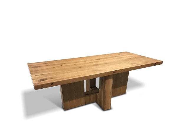 Masa de lemn masiv de stejar | model BASTION - eScaun.ro