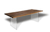 Masa de lemn si picioare din sticla | model OAK GLASS - eScaun.ro