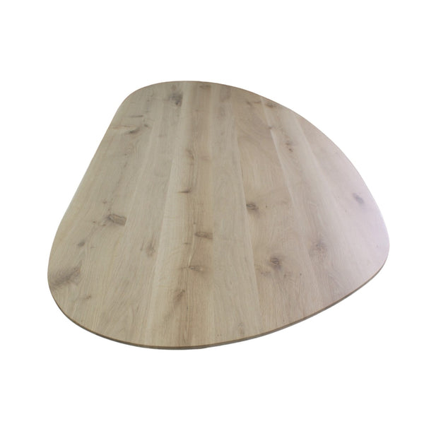 Table ovale en chêne à bord droit • Modèle MIKADO SLIM B