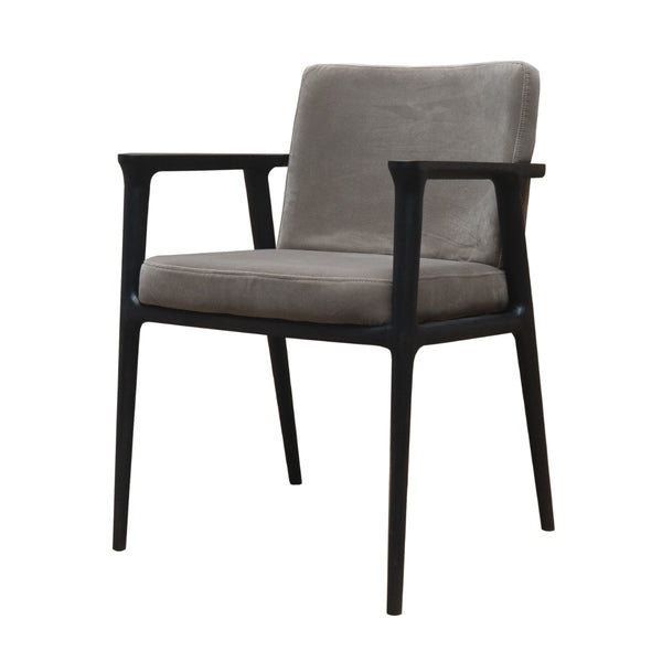 Chaise en velours ou cuir gris ✔ modèle GASPAO