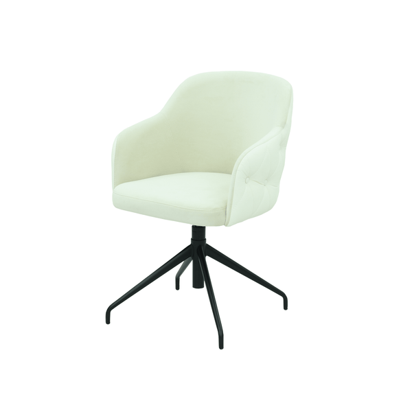 Scaun alb din material | model TEONA - eScaun.ro