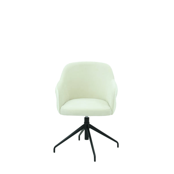 Scaun alb din material | model TEONA - eScaun.ro