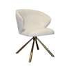 Scaun alb din stofa | model DEEA - eScaun.ro