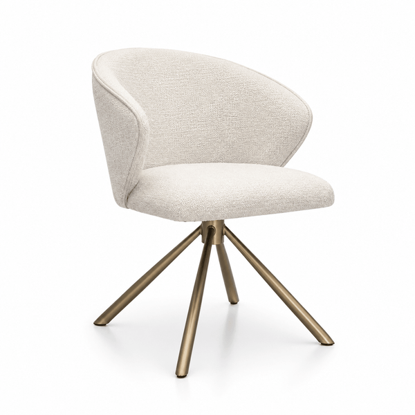 Scaun alb din stofa | model DEEA - eScaun.ro