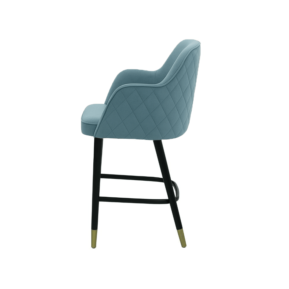 Scaun bar catifea ALBASTRA | model PINO X - eScaun.ro