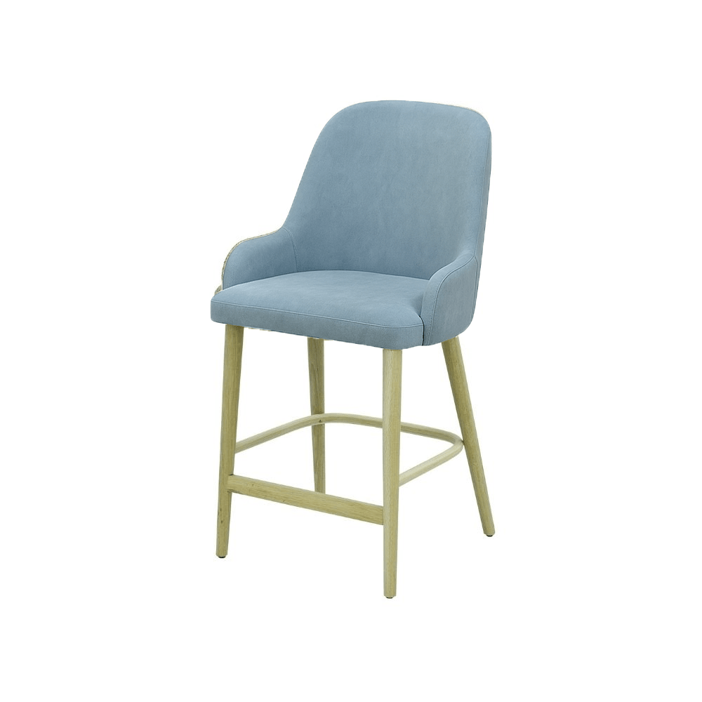 Scaun bar catifea ALBASTRA | model ROCCO - eScaun.ro