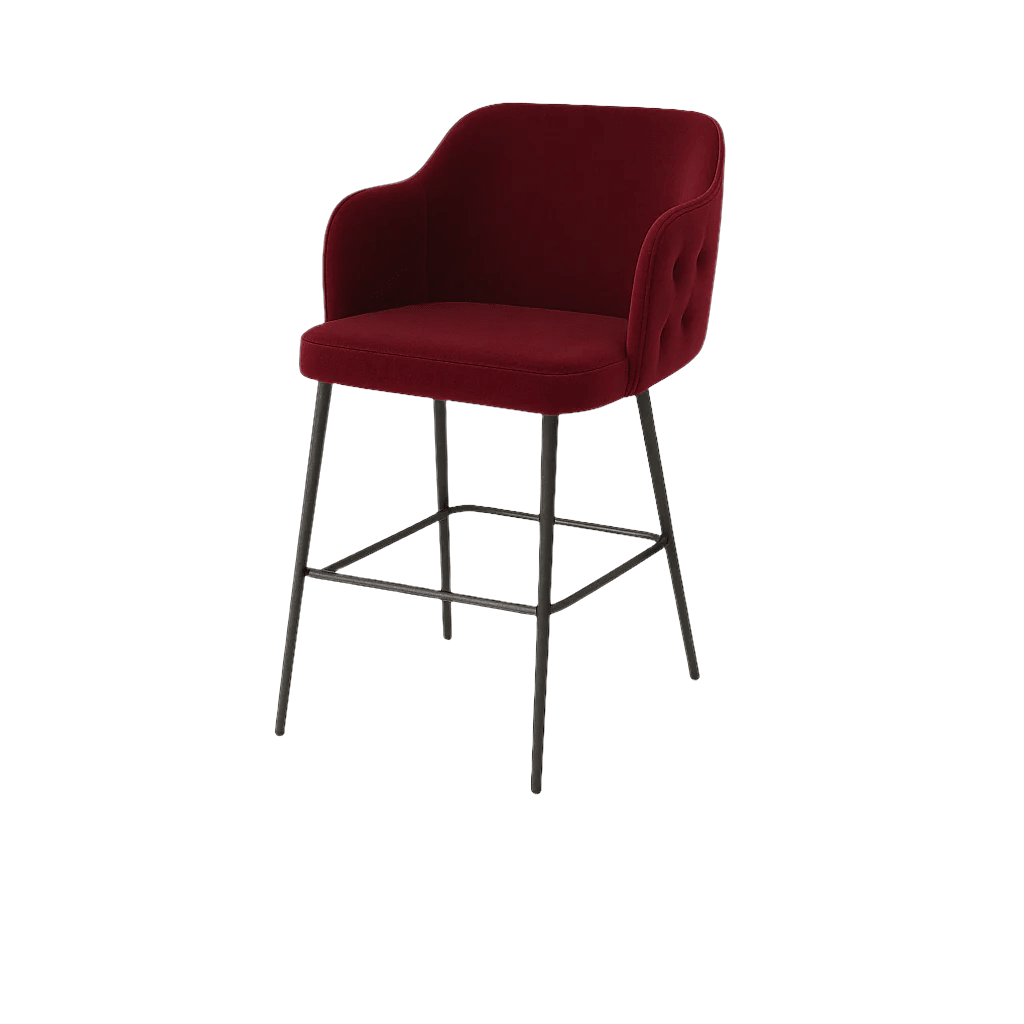 Scaun bar catifea ALBASTRA | model TEONA - eScaun.ro