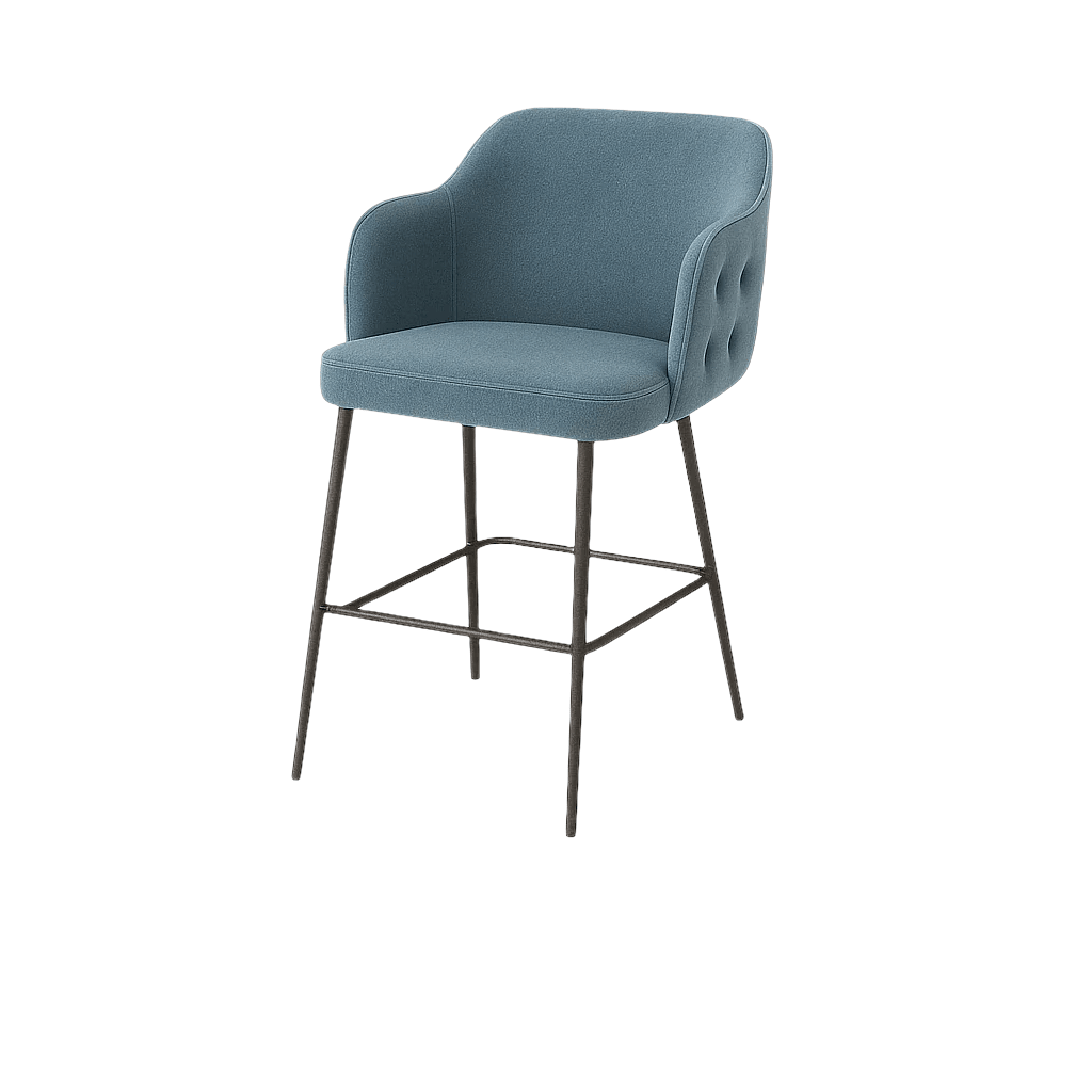 Scaun bar catifea ALBASTRA | model TEONA - eScaun.ro