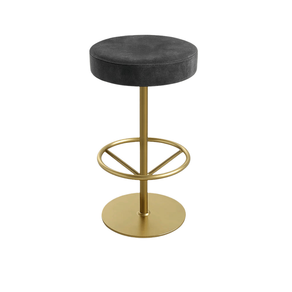 Scaun bar catifea GRI | model DELIA - eScaun.ro