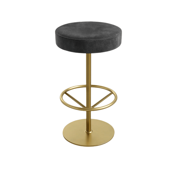 Scaun bar catifea GRI | model DELIA - eScaun.ro