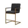 Scaun bar catifea GRI | model DONI - eScaun.ro