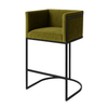Scaun bar catifea GRI | model ENRI - eScaun.ro