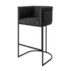 Scaun bar catifea GRI | model ENRI - eScaun.ro