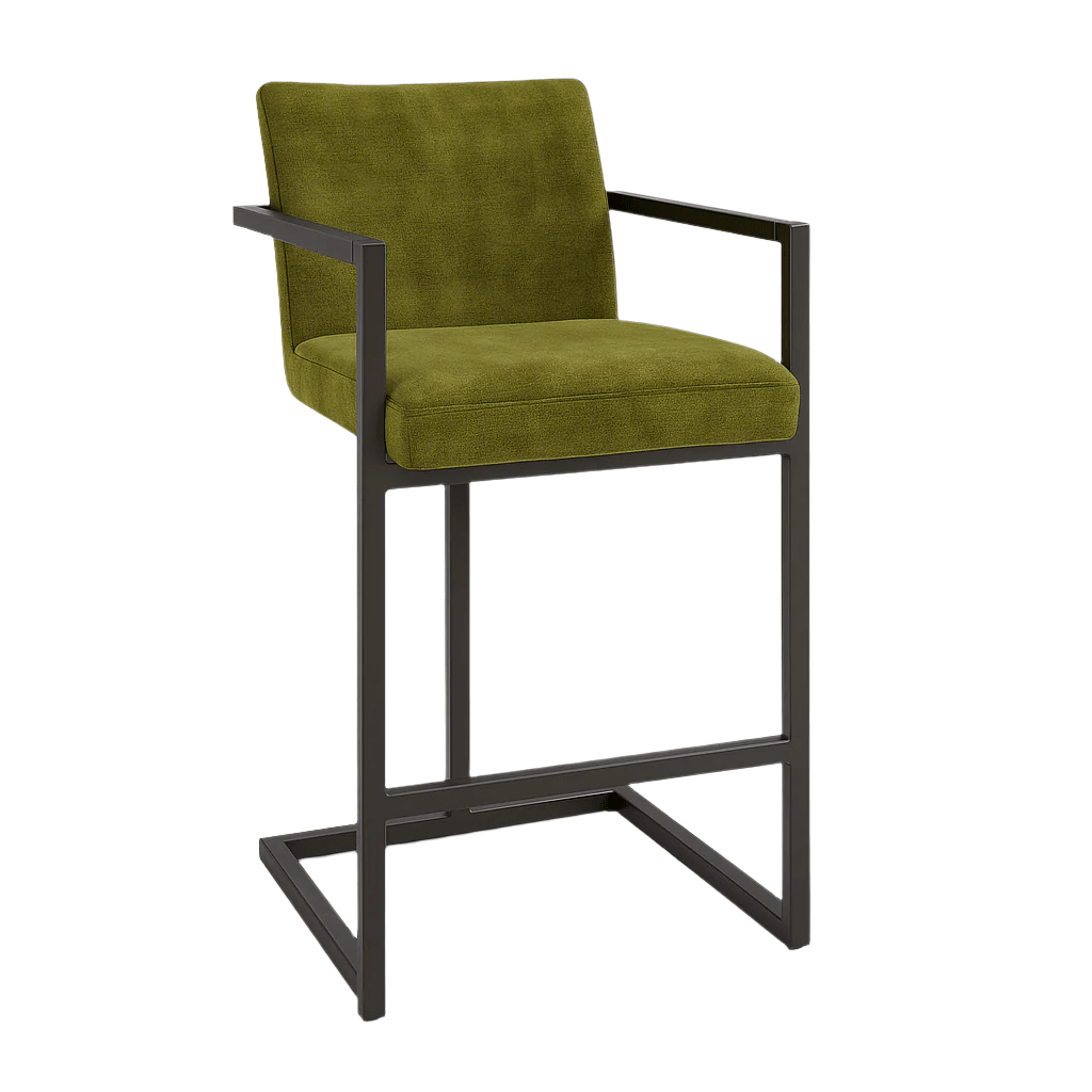Scaun bar catifea GRI | model FLEET - eScaun.ro