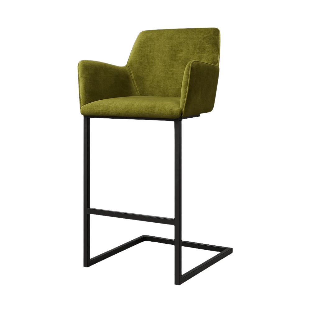 Scaun bar catifea GRI | model GIAN - eScaun.ro