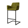 Scaun bar catifea GRI | model GIAN - eScaun.ro