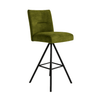 Scaun bar catifea GRI | model INDU - eScaun.ro