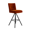 Scaun bar catifea GRI | model INDU - eScaun.ro
