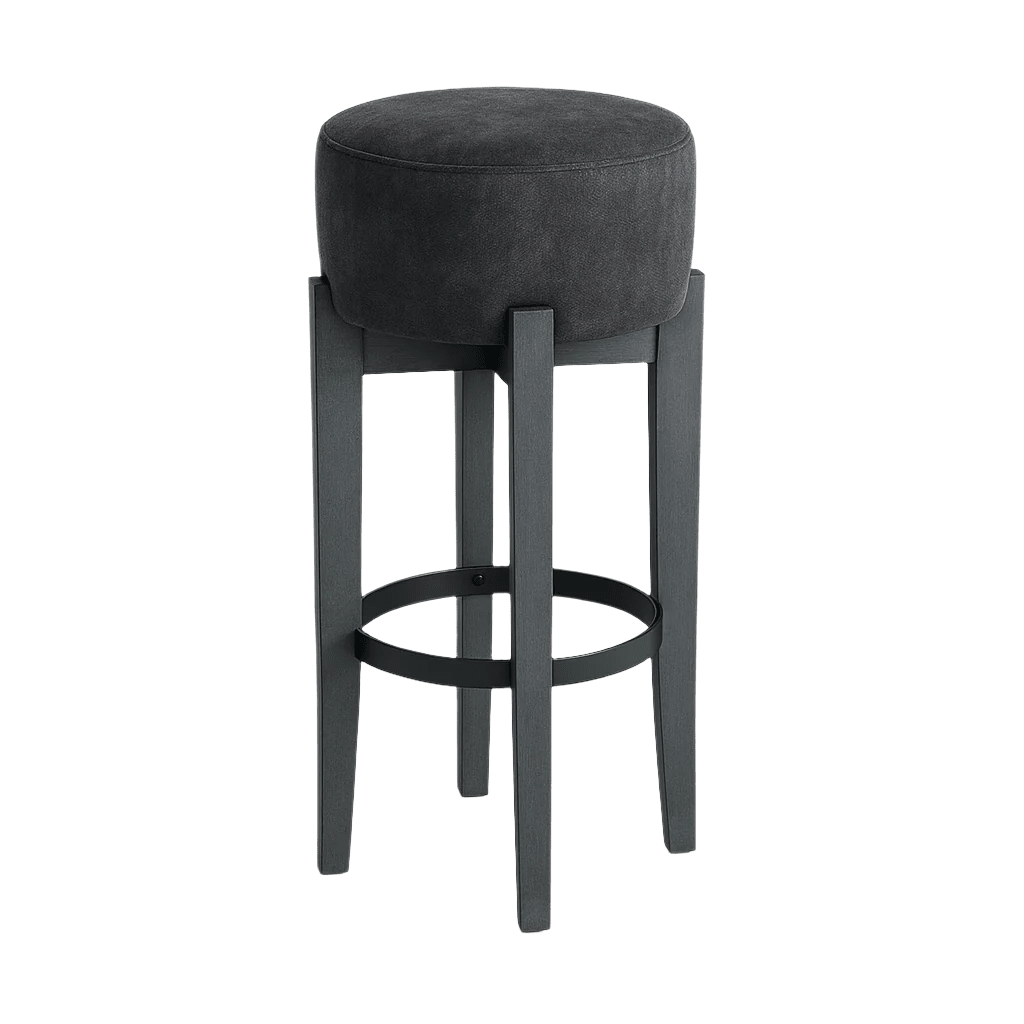 Scaun bar catifea GRI | model MERI - eScaun.ro