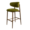 Scaun bar catifea GRI | model OLE - eScaun.ro