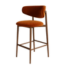 Scaun bar catifea GRI | model OLE - eScaun.ro