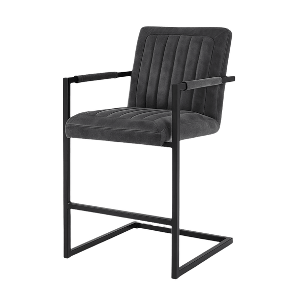Scaun bar catifea GRI | model TRUM - eScaun.ro
