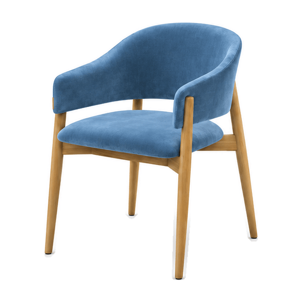Scaun catifea ALBASTRA | model ALMA - eScaun.ro