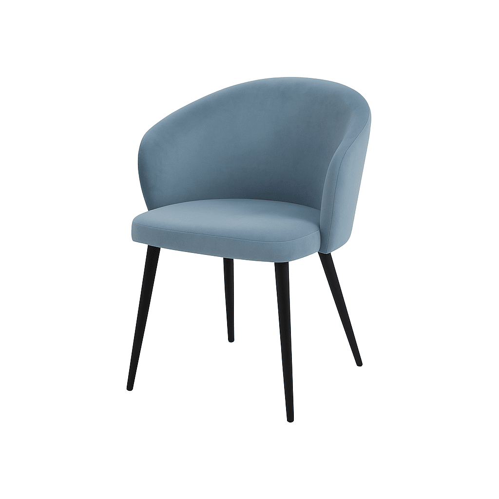 Scaun catifea ALBASTRA | model CAPRISO - eScaun.ro