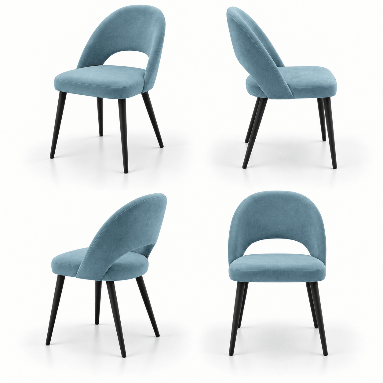Scaun catifea ALBASTRA | model EXPRES - eScaun.ro