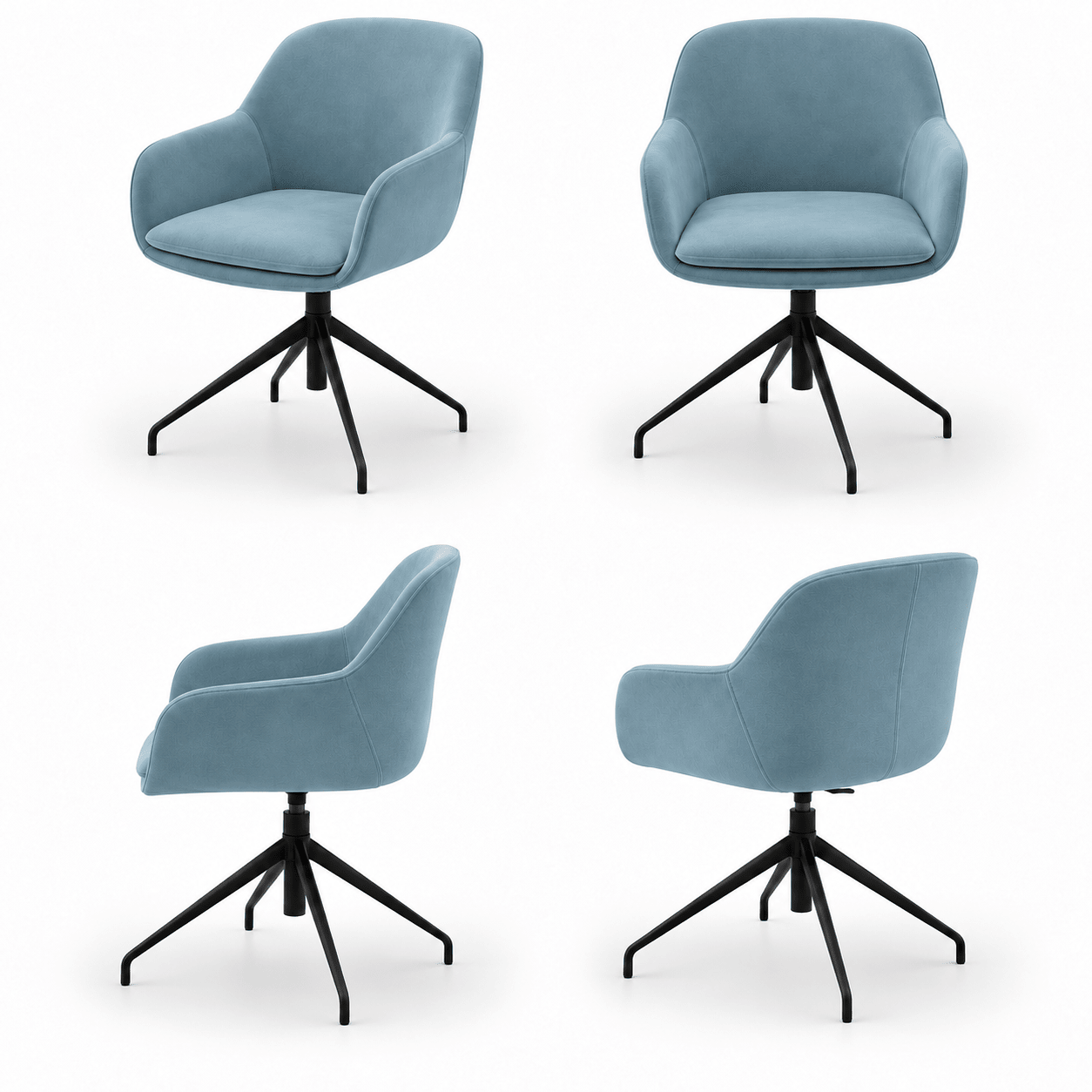 Scaun catifea ALBASTRA | model FEBE - eScaun.ro