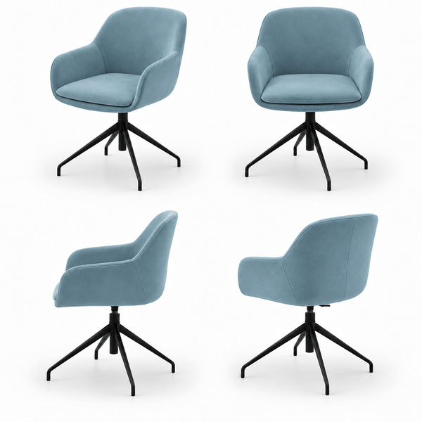 Scaun catifea ALBASTRA | model FEBE - eScaun.ro