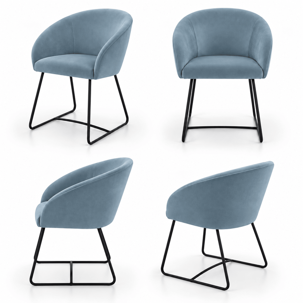 Scaun catifea ALBASTRA | model IBIS - eScaun.ro