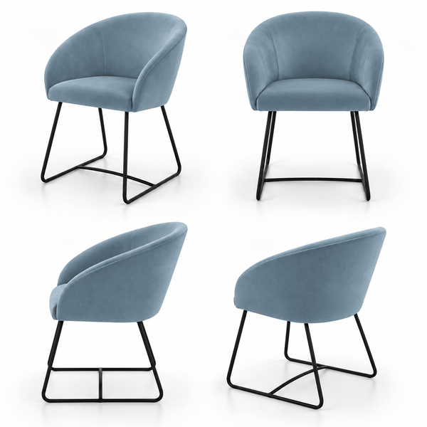 Scaun catifea ALBASTRA | model IBIS - eScaun.ro