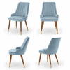 Scaun catifea ALBASTRA | model MIRAY - eScaun.ro
