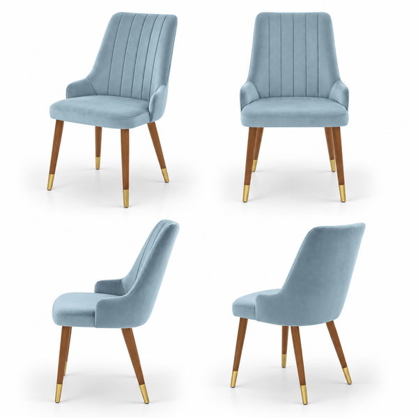 Scaun catifea ALBASTRA | model MIRAY - eScaun.ro