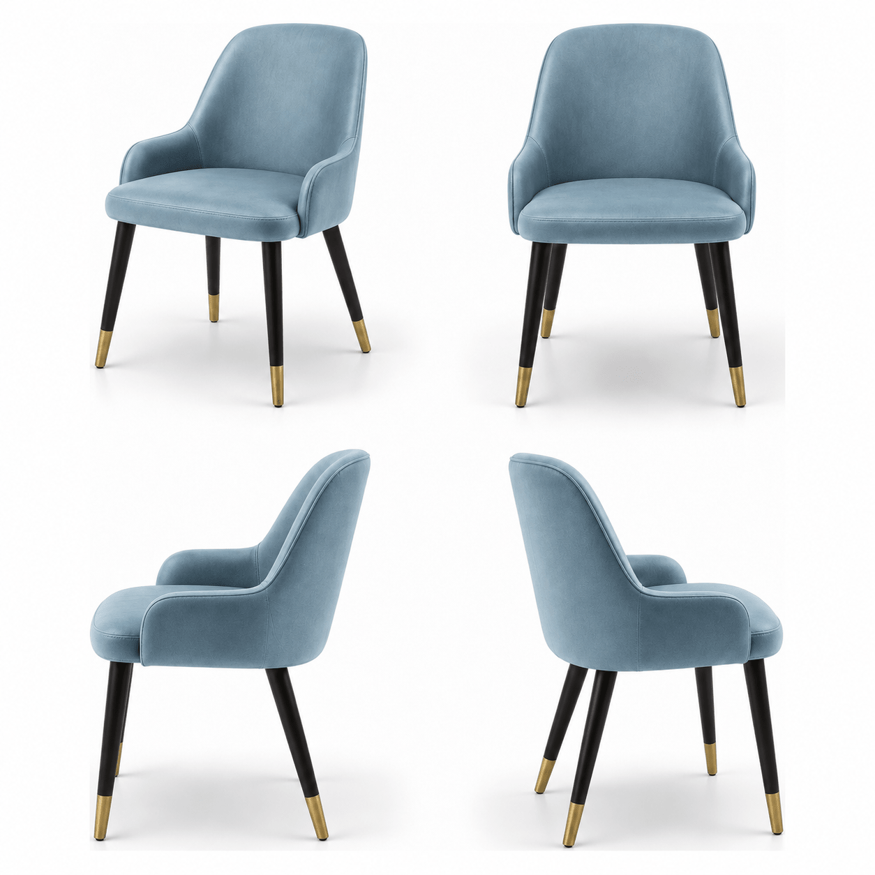 Scaun catifea ALBASTRA | model ROCCO G - eScaun.ro